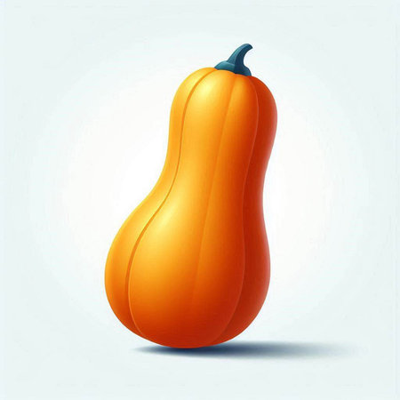 Illustration of a pumpkin on a white background with space for textのイラスト素材