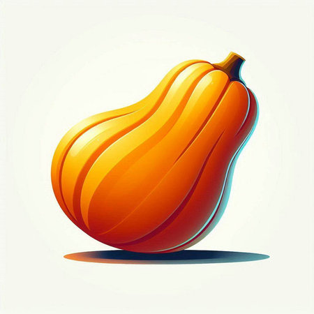 Pumpkin on white background, vector illustration, eps10のイラスト素材