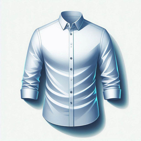 Men's shirt. Vector illustration of a man's shirt on a white background.のイラスト素材