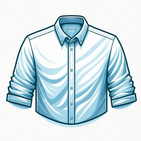 Blue shirt isolated on white background. Vector illustration. Eps 10.のイラスト素材