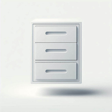 Illustration of a chest of drawers on a white background.のイラスト素材