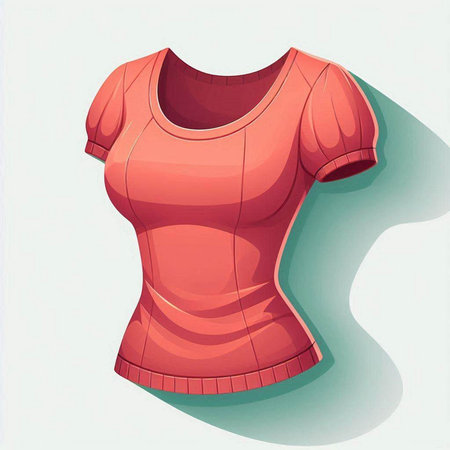 Women's blouse on a white background. 3d illustration.のイラスト素材