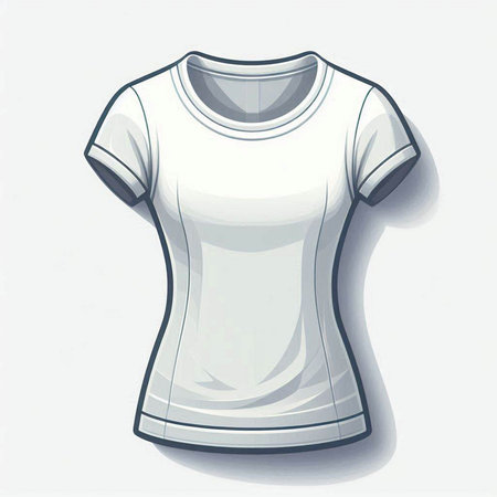 White t-shirt on a white background, vector illustration, eps 10のイラスト素材