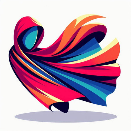 abstract colorful background, vector art illustration; clip-art graphicsのイラスト素材