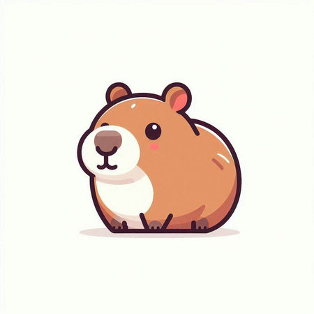 Cute hamster vector illustration. Cute hamster character.のイラスト素材