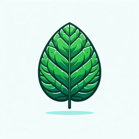 Green leaf icon. Ecology concept. Vector illustration for web design or print.のイラスト素材