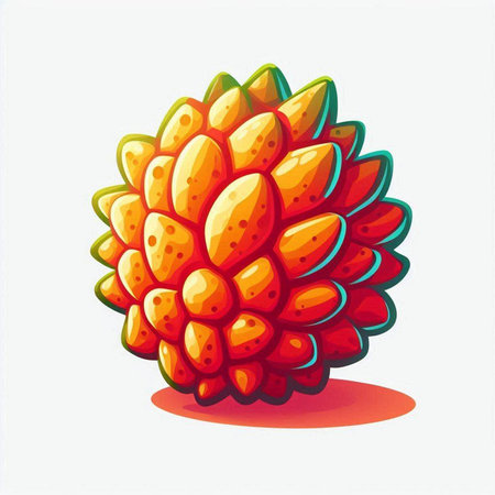 Pineapple, vector illustration, isolated on a white background.のイラスト素材