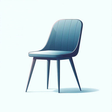 Modern chair isolated on a white background. 3d render illustration.のイラスト素材