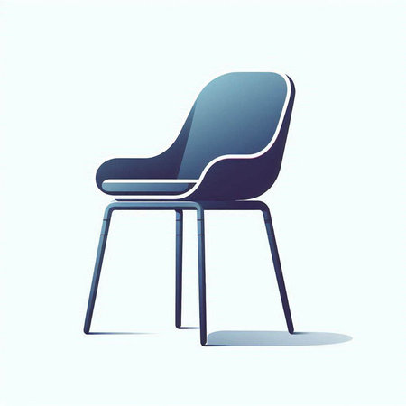 Modern chair isolated on a white background. 3d render image.のイラスト素材