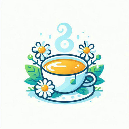 Illustration of a pink echinacea flower on a white backgroundのイラスト素材