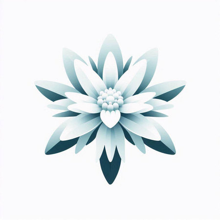 Blue flower isolated on white background. Vector illustration for your design.のイラスト素材