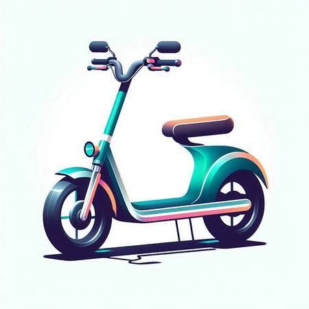 vintage scooter on white background. vector illustration. eps 10のイラスト素材