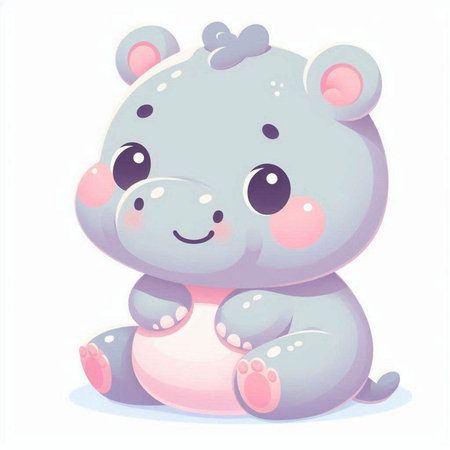 Cute kangaroo. Cartoon animal character. Vector illustration.のイラスト素材