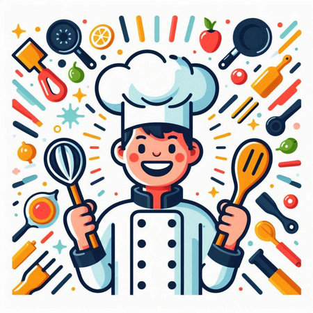 Cute cartoon koala sitting on the green leaves. Vector illustration.のイラスト素材