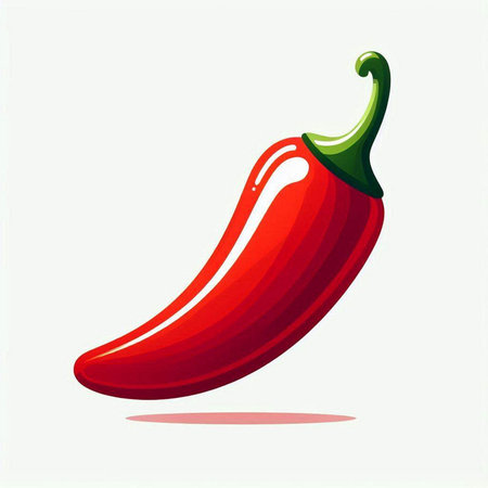 Hot chili pepper on a white background. Vector illustration for your designのイラスト素材
