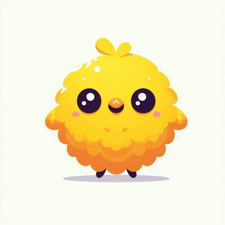 Cute yellow kawaii kawaii character. Vector illustrationのイラスト素材