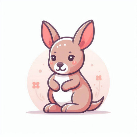 Cute cartoon rabbit character. Vector illustration in a flat style.のイラスト素材