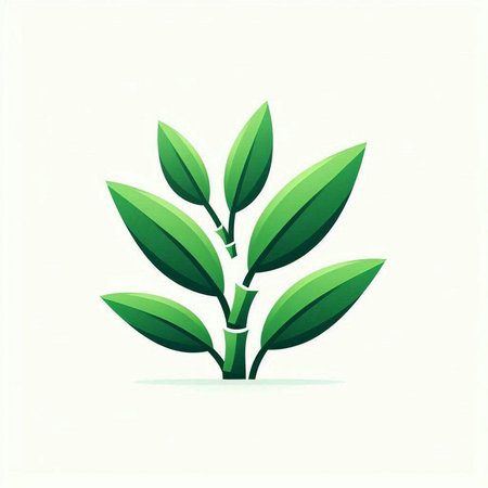 Green leaves on a white background. Vector illustration. Eps 10.のイラスト素材