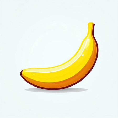 Vector illustration of a banana on a white background. Vector illustration.のイラスト素材