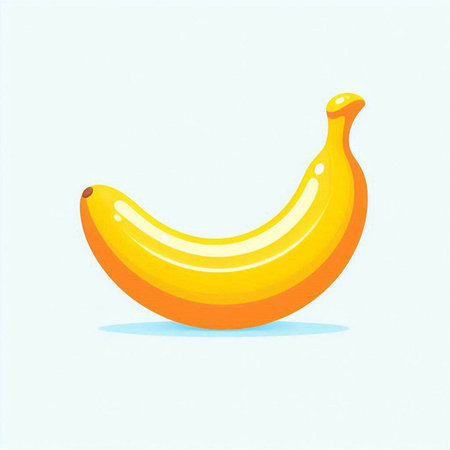 Illustration of a banana on a white background. Vector illustration.のイラスト素材