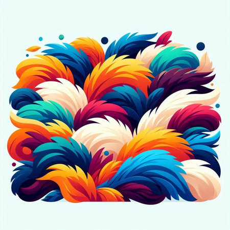 abstract colorful background with a lot of different elements. vector illustrationのイラスト素材