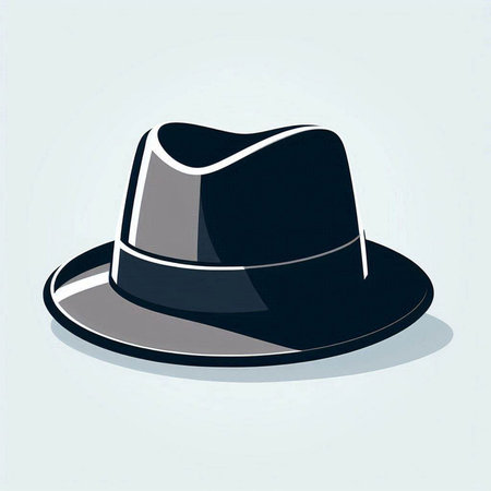 Men's hat on a light background. Vector illustration. Eps 10のイラスト素材