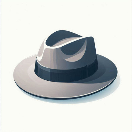 hat on a white background, 3d illustration, eps10のイラスト素材