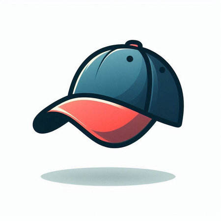 Baseball cap icon isolated on white background. Vector Illustration.のイラスト素材