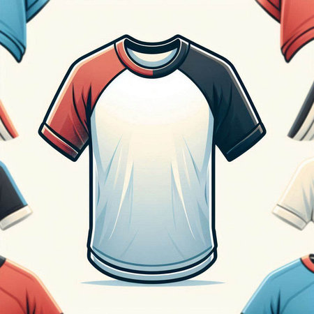 Soccer jersey mockup. T-shirt design template. Vector illustration.のイラスト素材