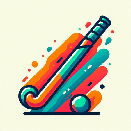 Cricket icon, vector illustration. Flat design style. Colorful abstract background.のイラスト素材
