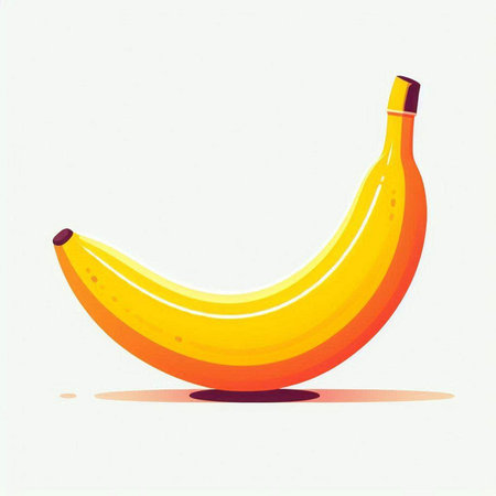 Vector illustration of a banana on a white background. Vector illustration.のイラスト素材