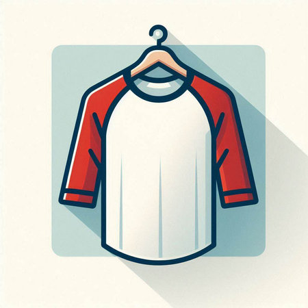 Clothes on hanger icon, vector illustration. Flat design styleのイラスト素材