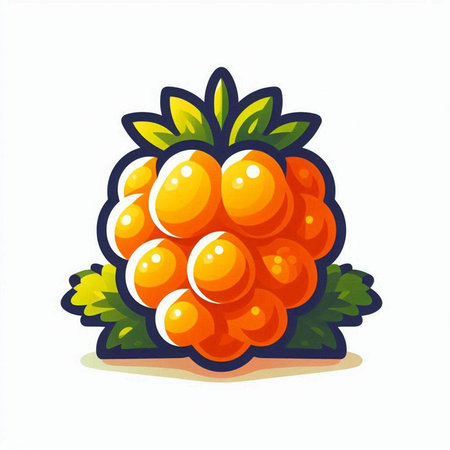 Raspberry fruit icon isolated on white background. Vector illustration. Eps 10.のイラスト素材
