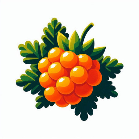 Raspberry isolated on white background. Vector illustration. Eps 10.のイラスト素材