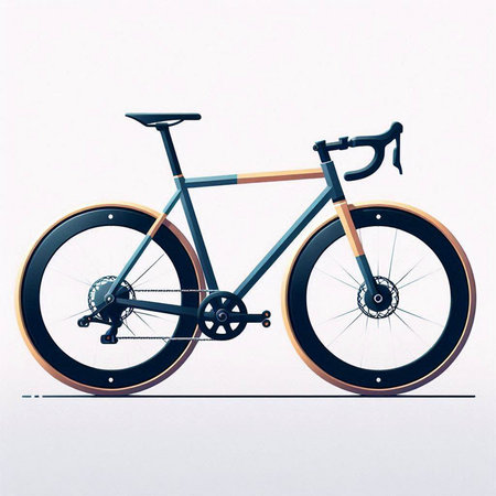 Bicycle on a white background. 3d rendering, 3d illustration.のイラスト素材