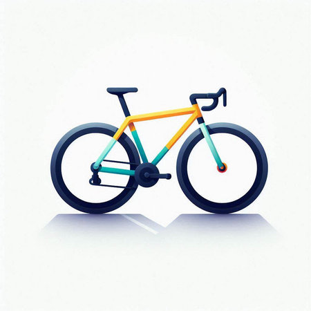 bicycle on a white background, vector illustration, eps10のイラスト素材