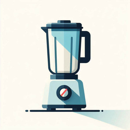 Illustration of a blender with a mixer on a light background.のイラスト素材