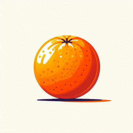 Illustration of a tangerine isolated on a white background.のイラスト素材