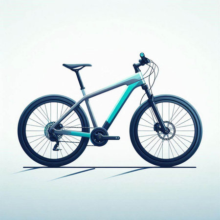 Bicycle on a white background. Vector illustration. Eps 10.のイラスト素材