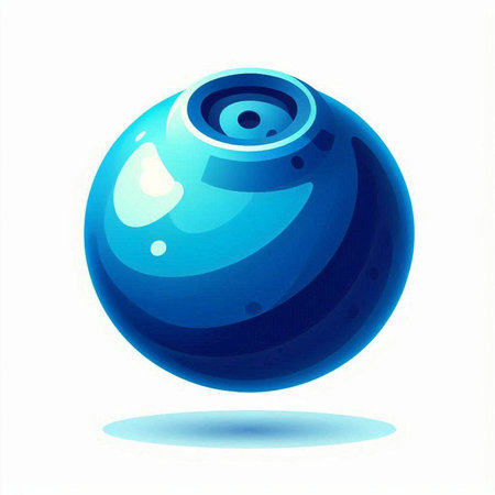 Blue ball on a white background. Vector illustration. Eps 10.のイラスト素材
