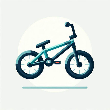 Bike flat icon. Vector illustration in trendy flat style on white background.のイラスト素材