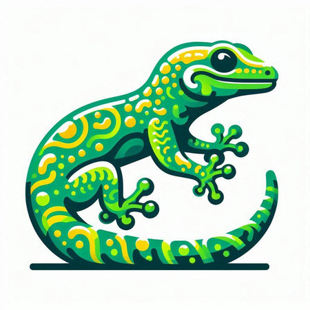 Lizard isolated on a white background. Vector illustration. Eps 10.のイラスト素材