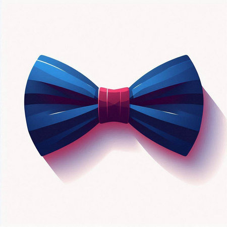 Blue bow tie on white background. Vector illustration. Eps 10.のイラスト素材