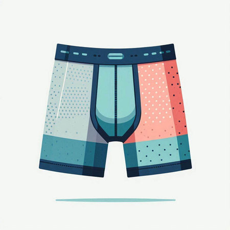 Men's underwear. Vector illustration in flat style on white background.のイラスト素材