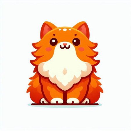 Cute cartoon dog. Vector illustration isolated on a white background.のイラスト素材