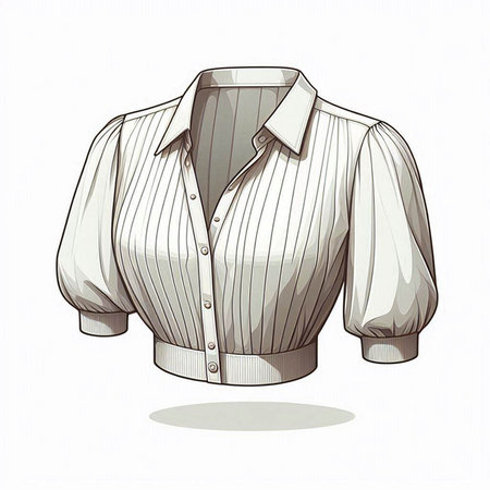Vector illustration of a white shirt. Isolated on a white background.のイラスト素材