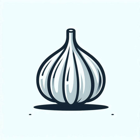 Garlic icon, vector illustration. Flat design style. Vector.のイラスト素材