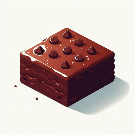 Illustration of a chocolate bar on a white background with shadow.のイラスト素材