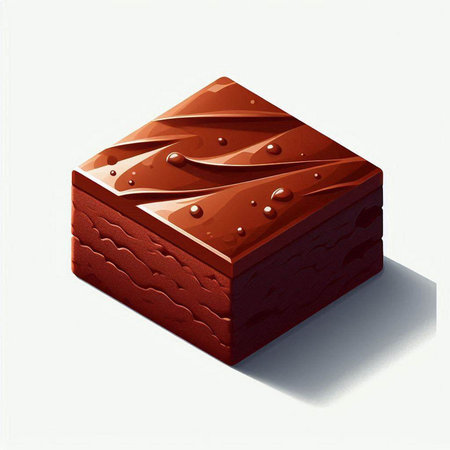 Illustration of a chocolate cake on a white background - digitally renderedのイラスト素材