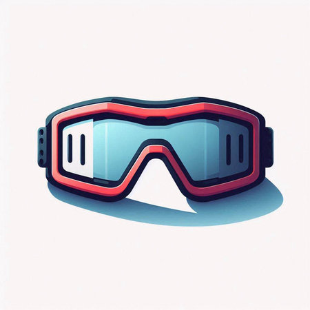 Ski goggles on a white background. Vector illustration. Eps 10のイラスト素材